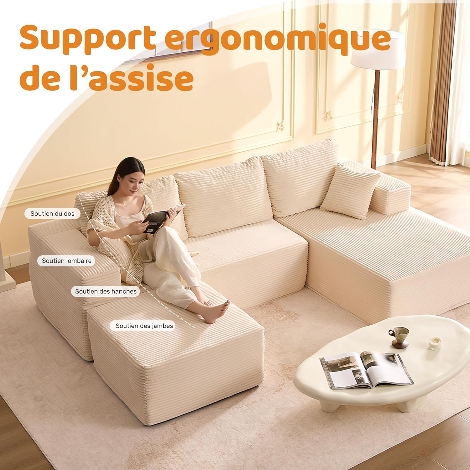 Sofá esquinero con función Cama y Chaise Longue