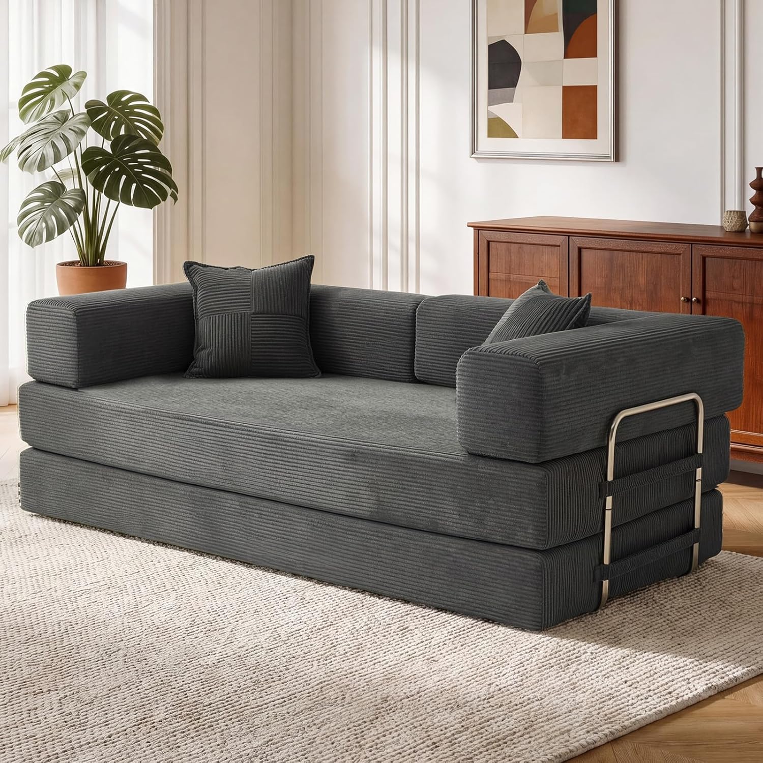 160cm Sofá Cama 2 Plazas | Pana,Modular,Plegable 5 en 1